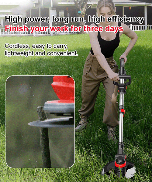 [One machine for multiple uses] Long-lasting and powerful lawn mower