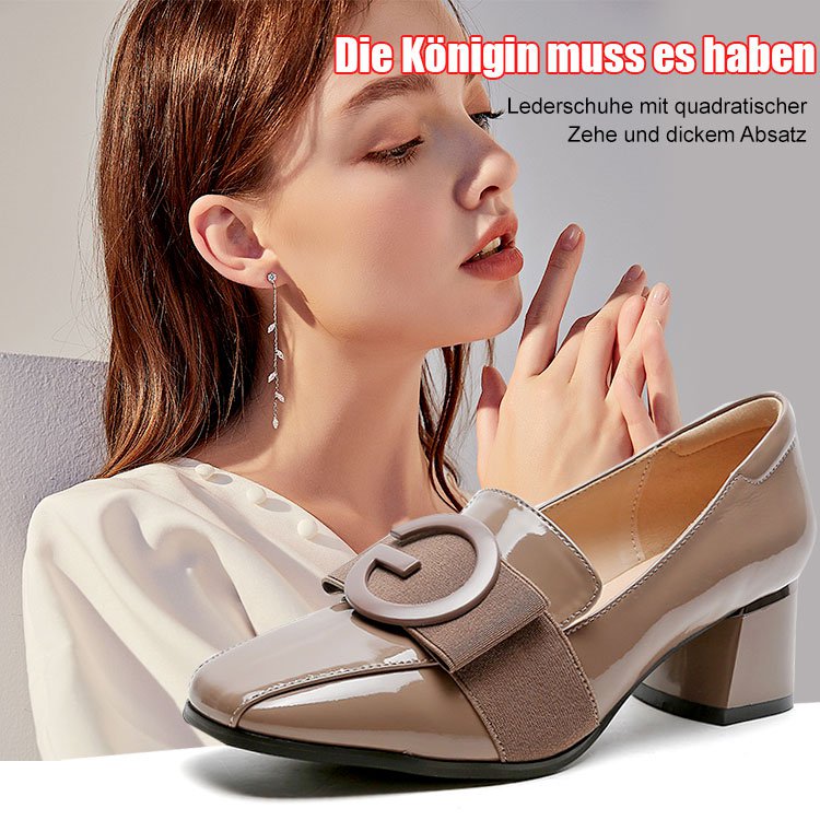 Britische Einzelschuhe mit dickem Absatz