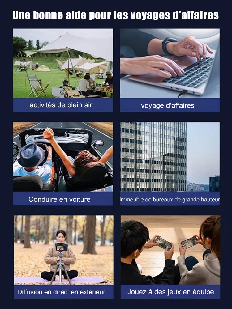 Réseau sans fil Wi-Fi haut débit avec connexion mobile rapide.