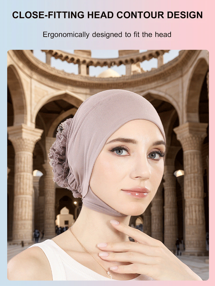Fashion lace headscarf hat