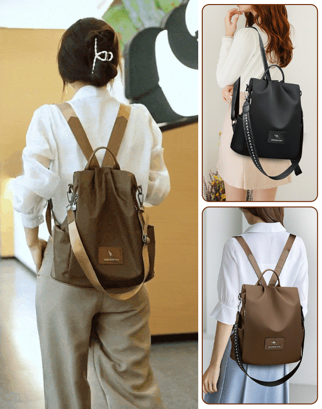 Oxford cloth double shoulder leisure anti-theft bag