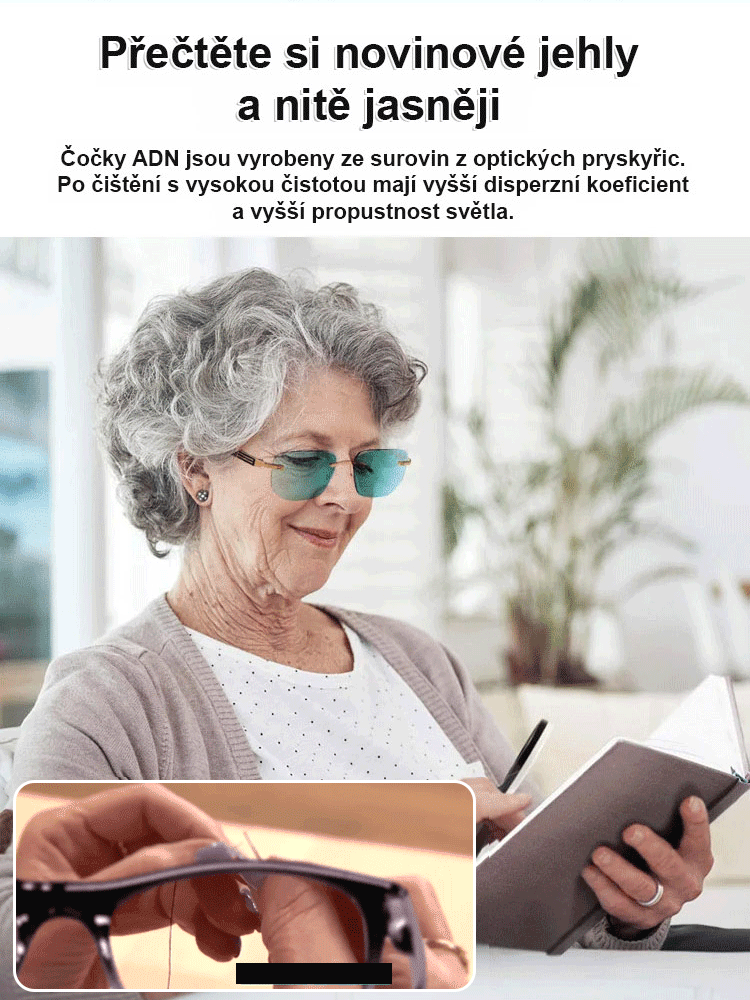 Chytré brýle s proměnlivým zoomem pro presbyopii