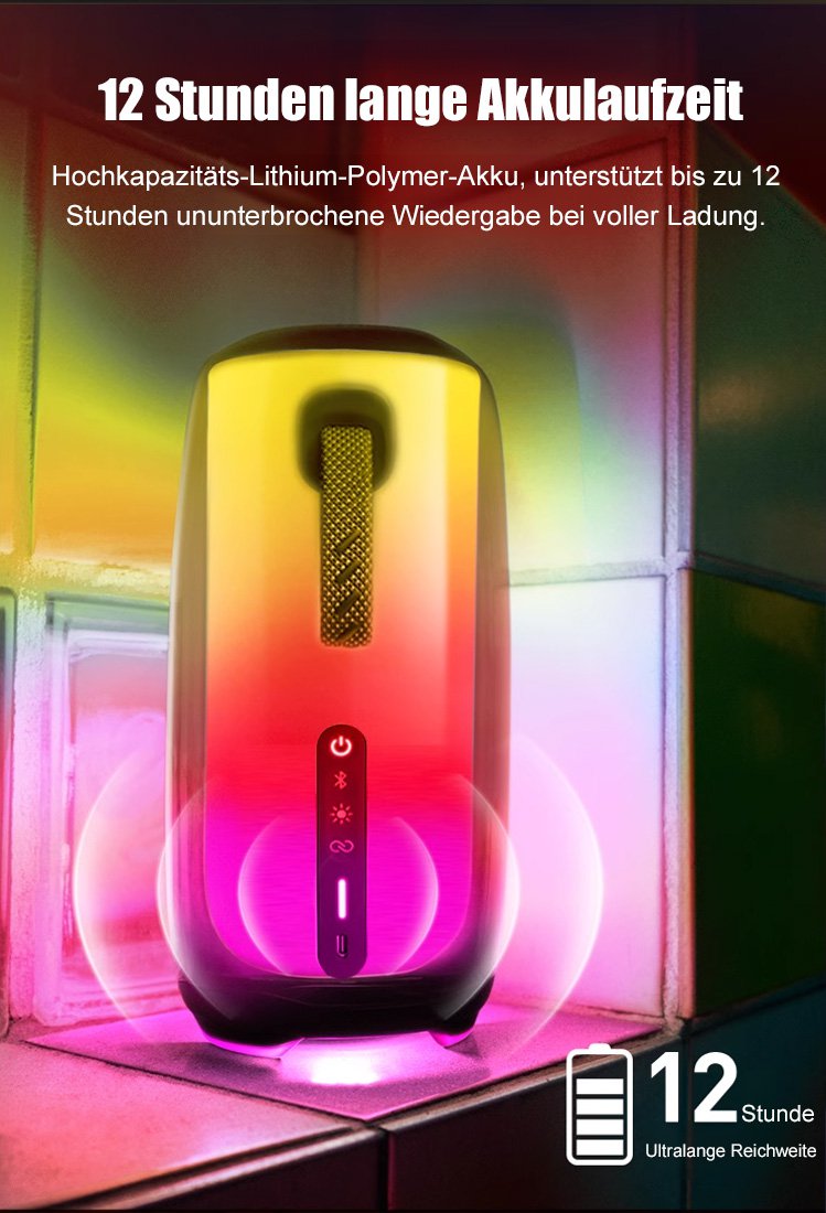 【Vollbild Farbig】Pulsierende 5. Generation Intelligenter Bluetooth-Lautsprecher