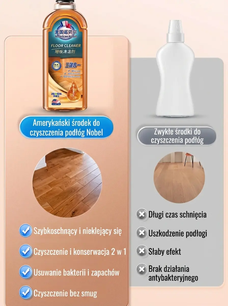 Trzy w jednym wielofunkcyjny środek antybakteryjny do czyszczenia podłóg