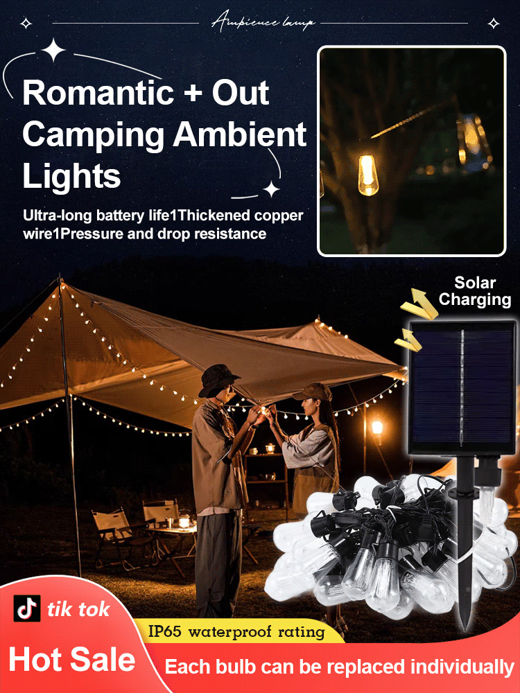 Solar Papaya String Lights for Patio Garden Outdoor Camping Decoration