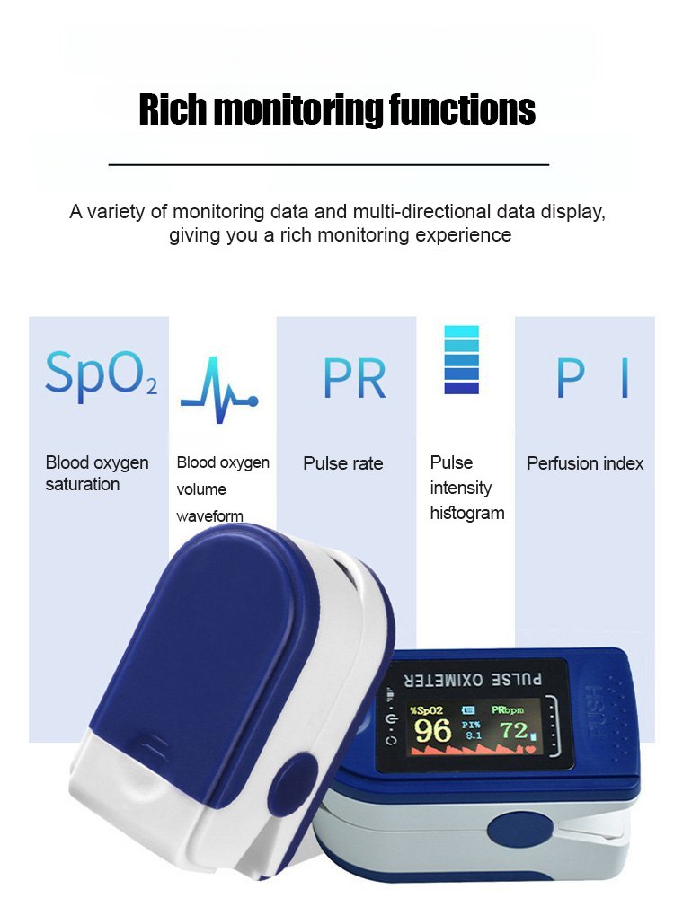 Fingertip blood oxygen detector