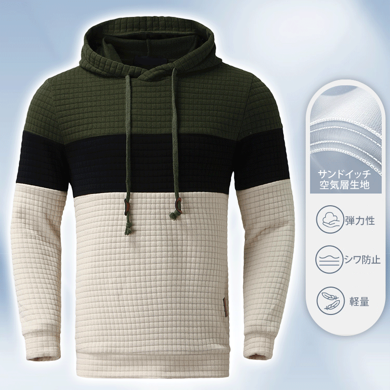 メンズプルオーバーパーカー