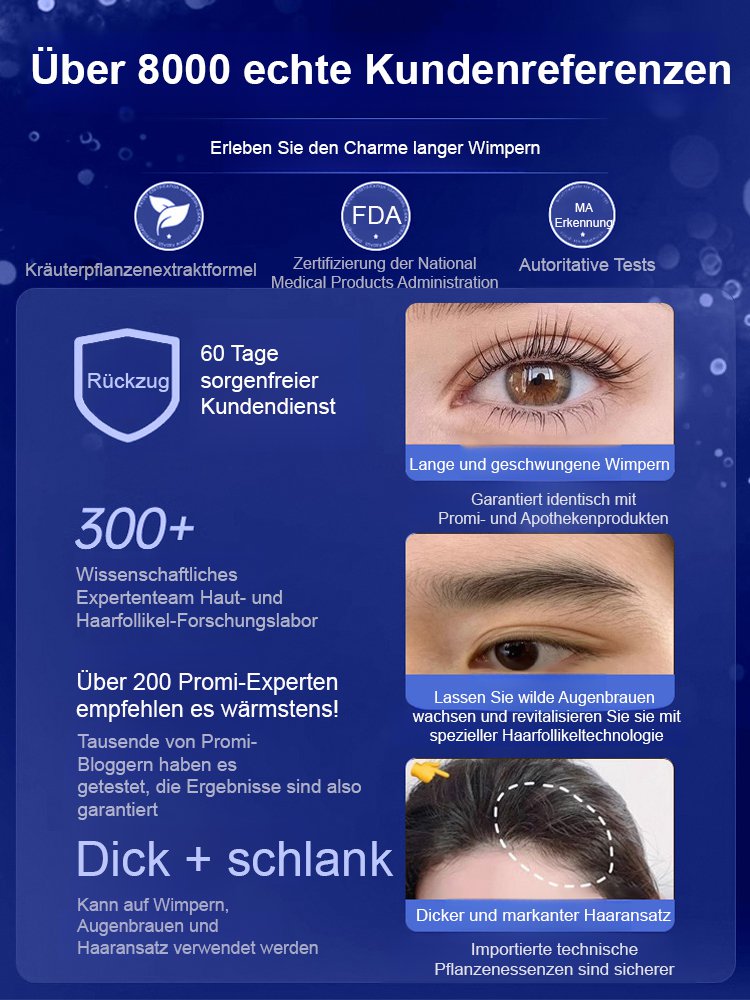 【7 Tage Wissenschaftliches Wachstum】Sanftes und reizfreies Wimpernserum