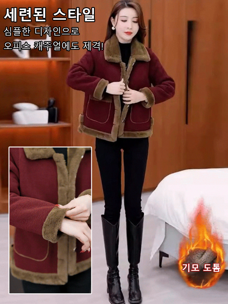 여성용 도톰 보온 올매치 기모 코트