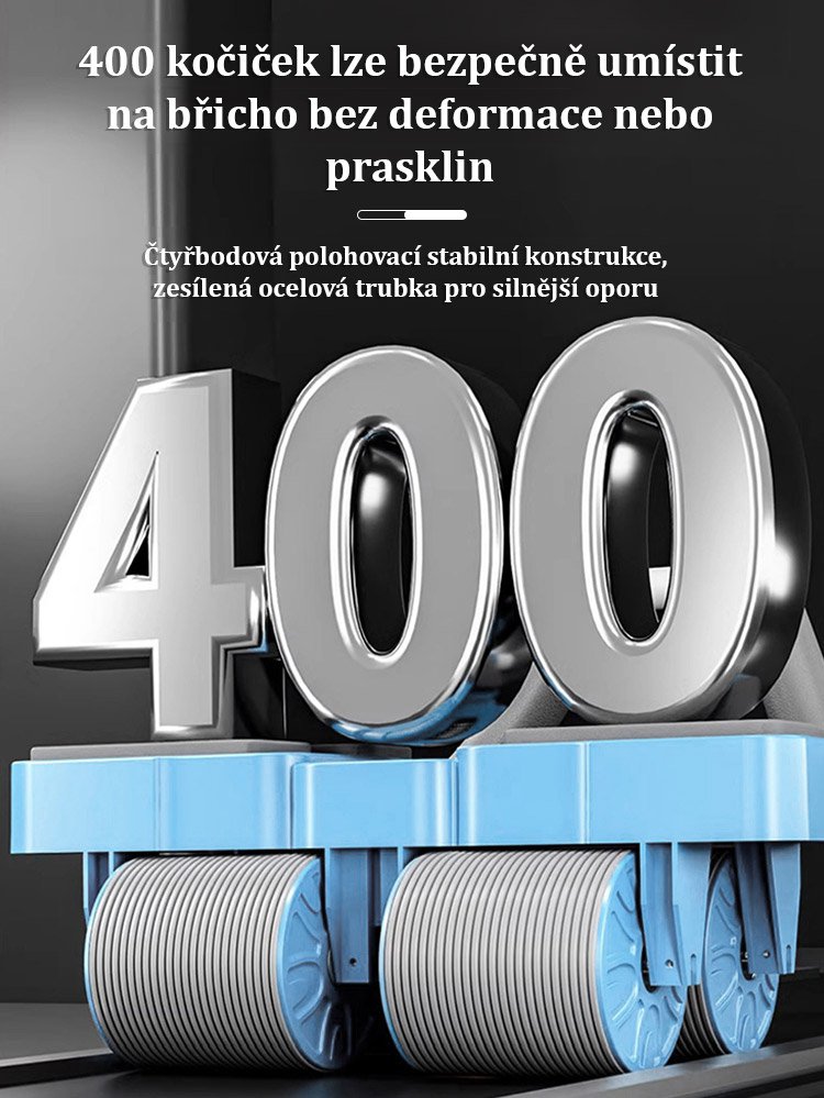 Čtyřkolový automatický návratový posilovač břišních svalů