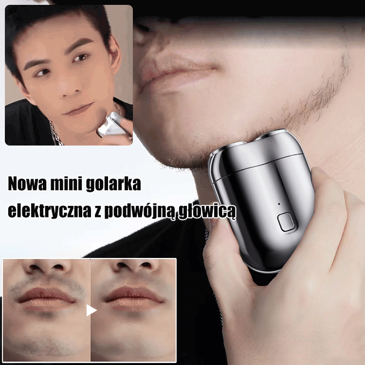 Nowa mini golarka elektryczna z podwójną głowicą