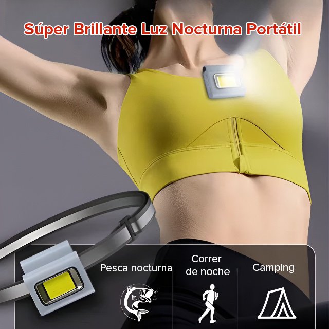 Linterna de cabeza con clip magnético multiusos