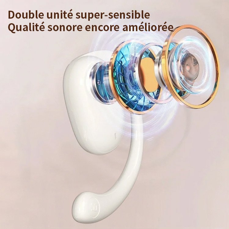 Casque d'écoute Bluetooth OWS pivotant à 80