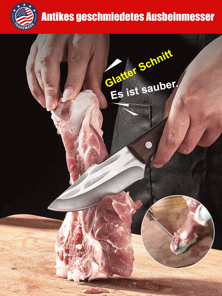 Antikes geschmiedetes Ausbeinmesser