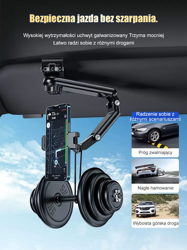 Bezpieczny uchwyt na telefon z nawigacją