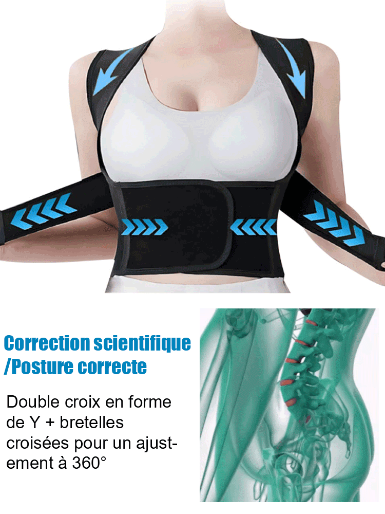 Ceinture correctrice anti-bossu indispensable pour les soins du corps