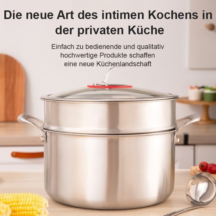 Triple Stock Pot aus Edelstahl Verdickt und langlebig