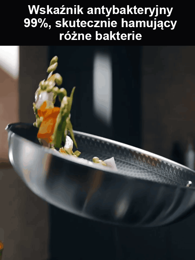 Patelnia ze stali nierdzewnej o strukturze plastra miodu z nieprzywierającym dnem bez powłoki