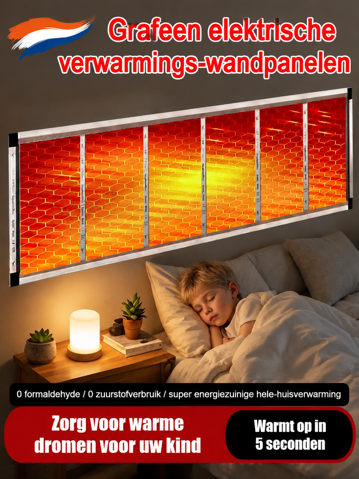 Graphene carbon crystal heating panel detail
