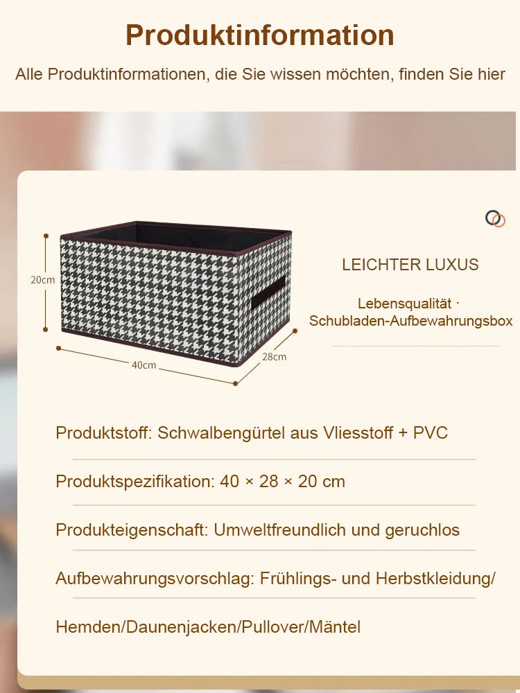 Houndstooth faltbare Aufbewahrungsbox