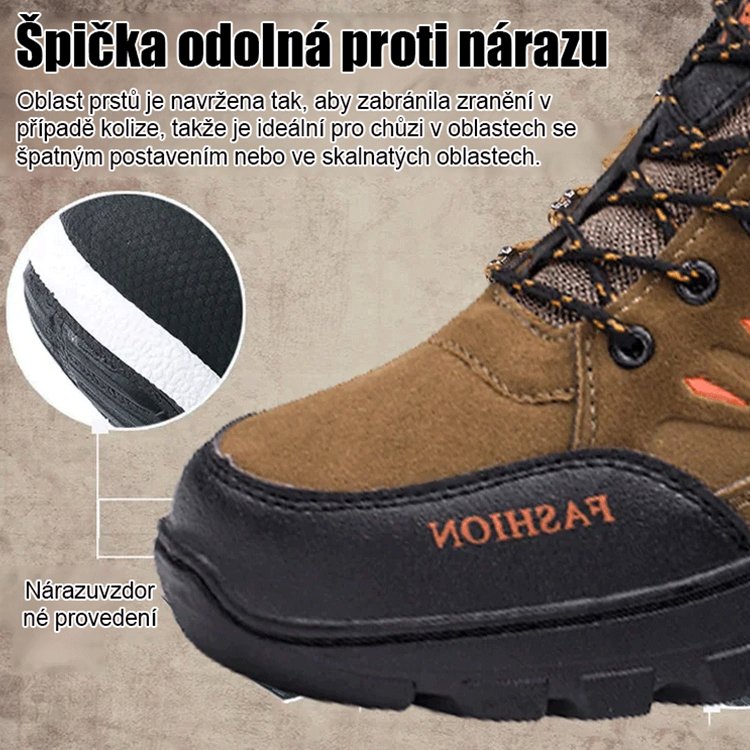 Protiskluzové tlumicí turistické boty