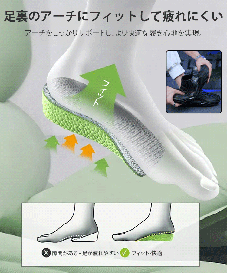 【公式指定販売チャネル】 2WAYメンズサンダル【身長5cmアップ&アーチサポート】