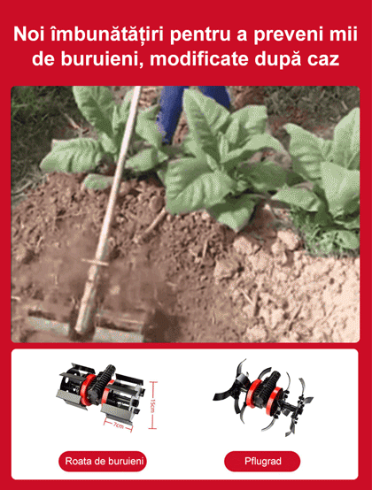 Roată multifuncțională pentru afânarea și erbicidarea solului