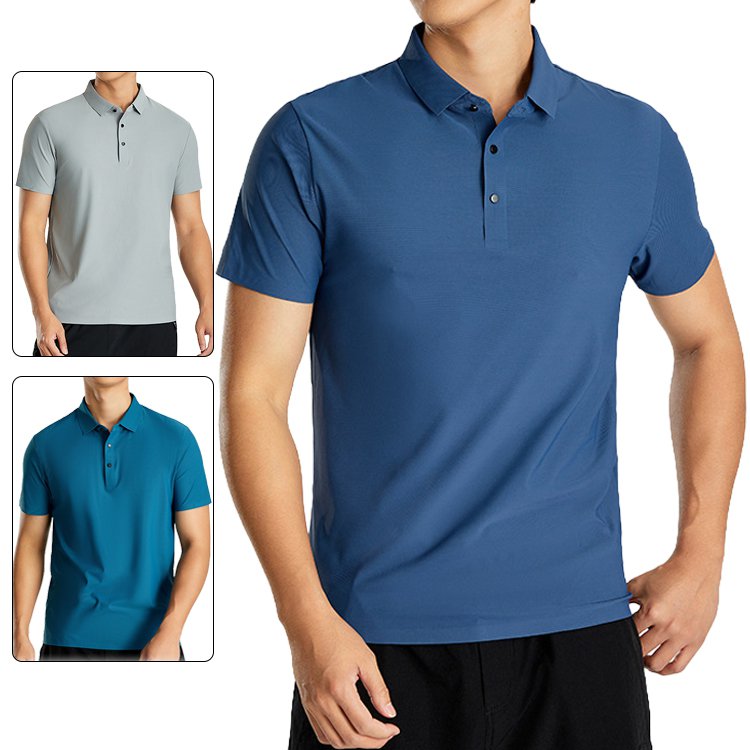 シルク メンズポロシャツ ドレープ性 シワ防止 高通気性