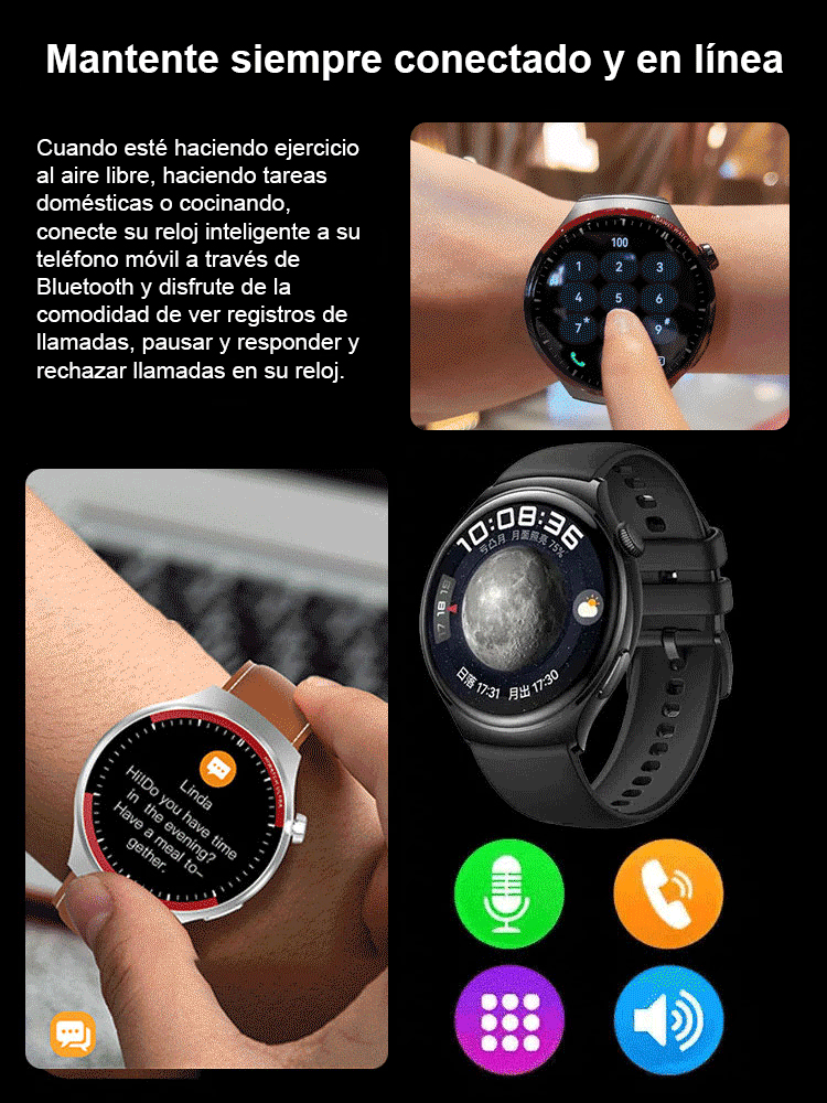 Watch4pro Smartwatch Set [Con Correa de Regalo]