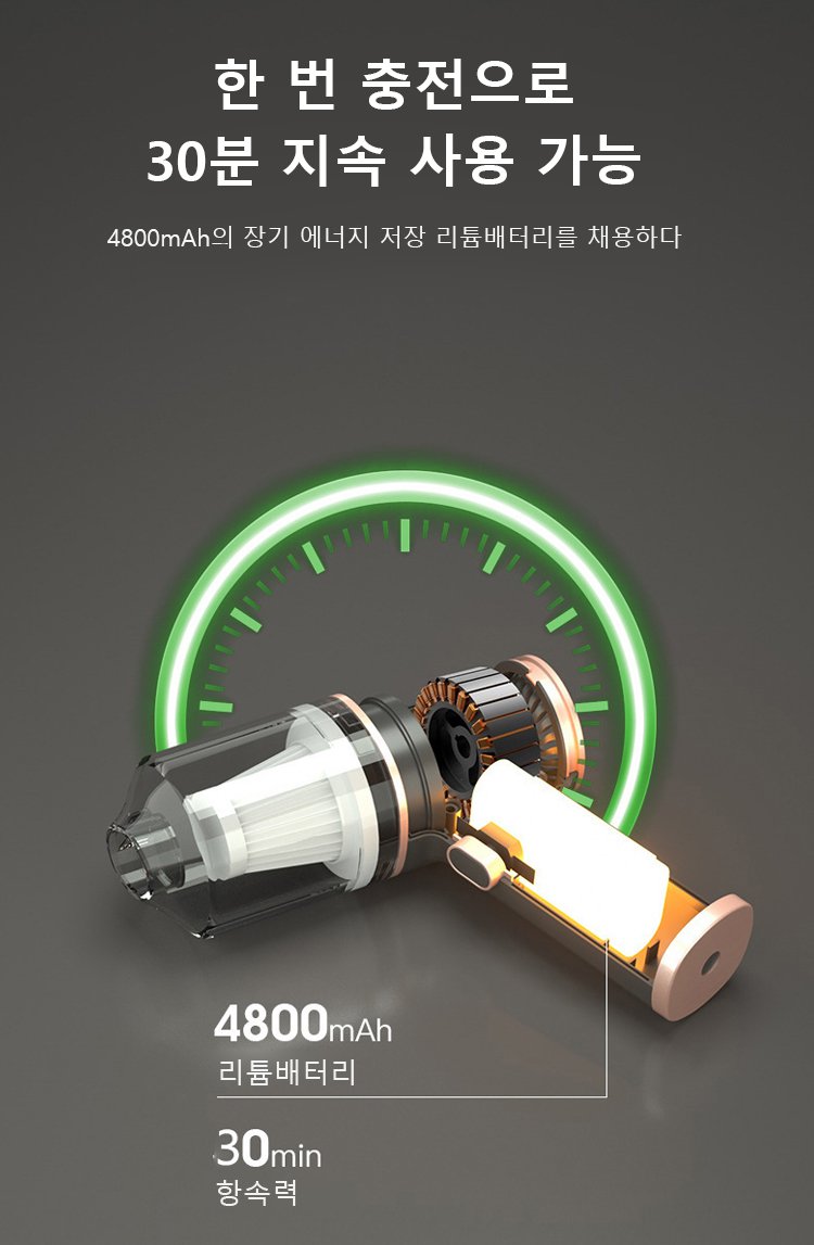 작은 공간도 청소 가능한 차량용 청소기