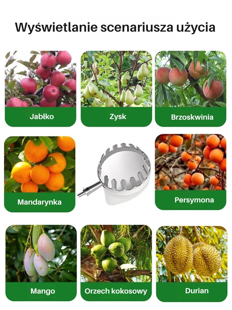 Teleskopowy podbierak do owoców