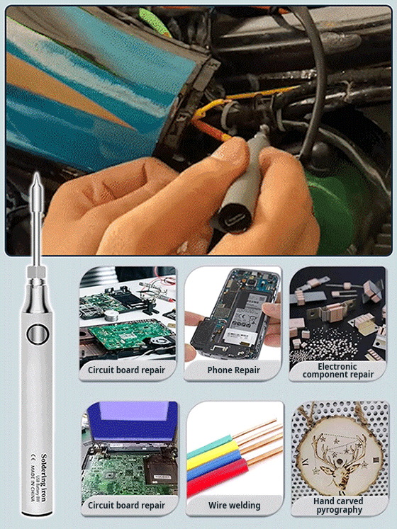 Wireless  Rechargeable Soldering Iron Set