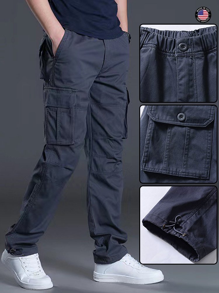 GK-Loose Multi-pocket Long Pants