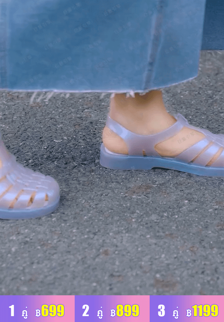 [สไตล์เดียวกันกับดารา] รองเท้าแตะคริสตัลโรมัน