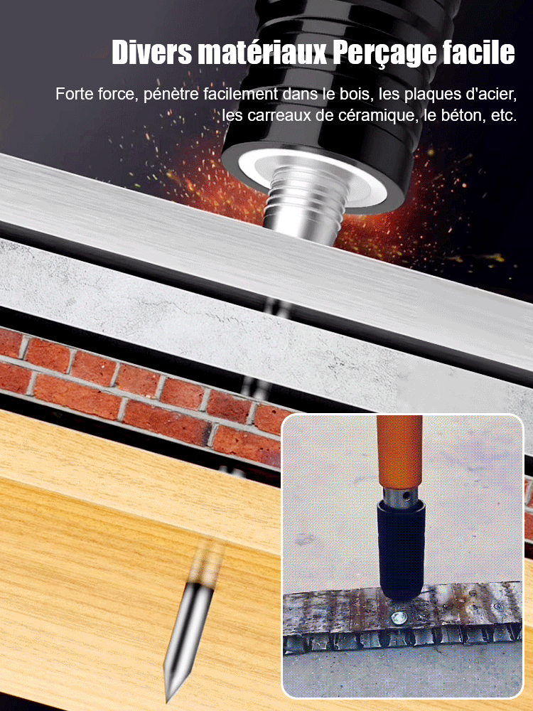 Pistolet à clous manuel avec silencieux