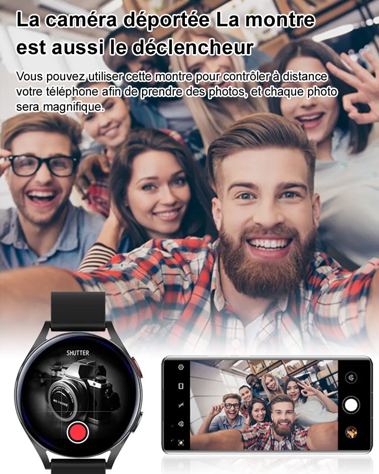 Montre de sport avec surveillance de la fréquence cardiaque et de la pression artérielle D18