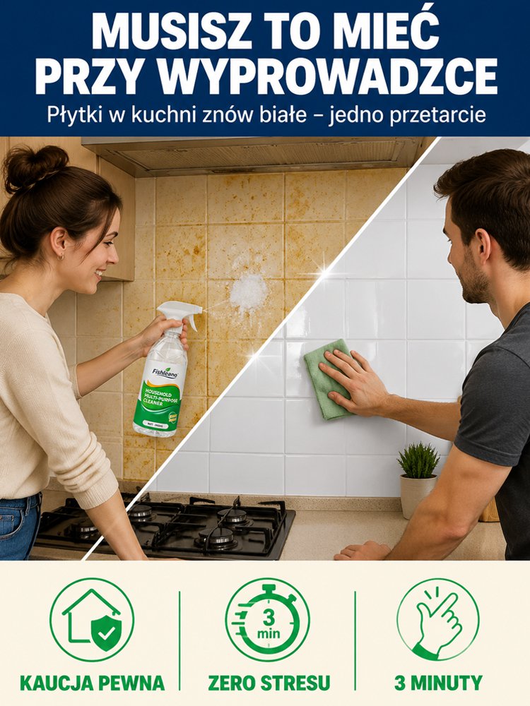 Usuwa tłuszcz w 1 sekundę — Uniwersalny środek czyszczący do domu