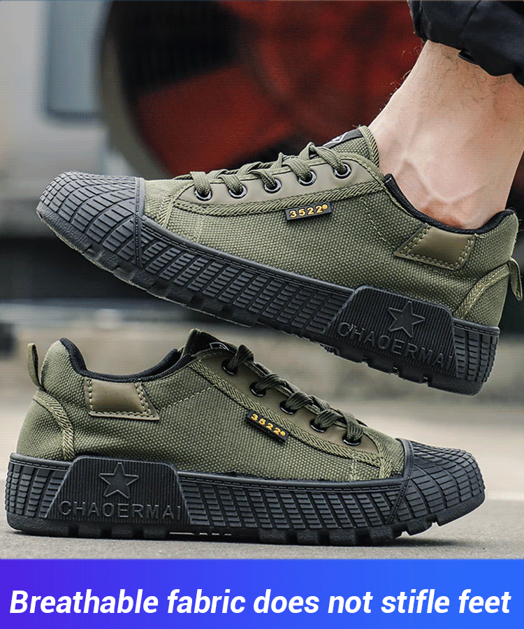 Breathable and Odor-Resistant Canvas Work Shoes