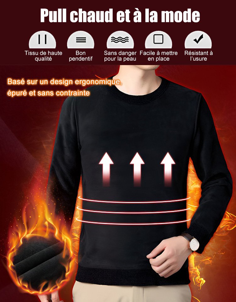 Pull chaud Ferret à col rond pour hommes