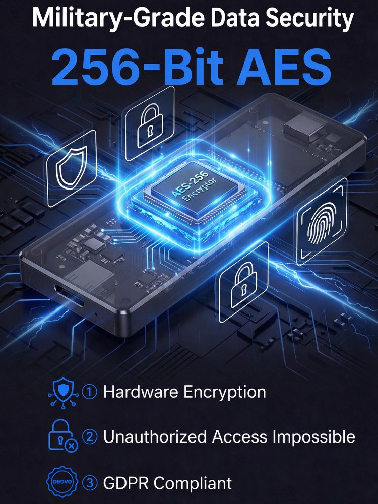 [High-Speed ​​Encrypted Transfer] Mini Portable External Hard Drive