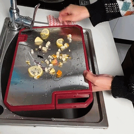 【隨時可磨刀】抗菌不銹鋼雙面菜板