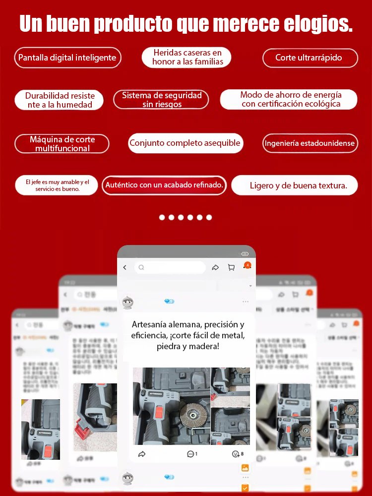 【Pantalla digital inteligente】Amoladora angular multifuncional alemana