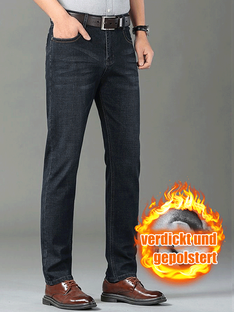 Entspannte Straight Stretch Warm Jeans
