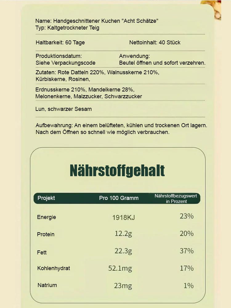 【Diabetiker können】Astragalus und Codonopsis Acht-Schätze-Kuchen essen
