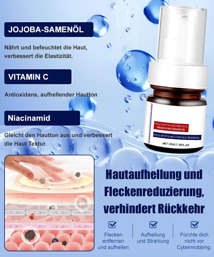 Serum gegen Hautflecken und reparierendes Reinigungsmittel