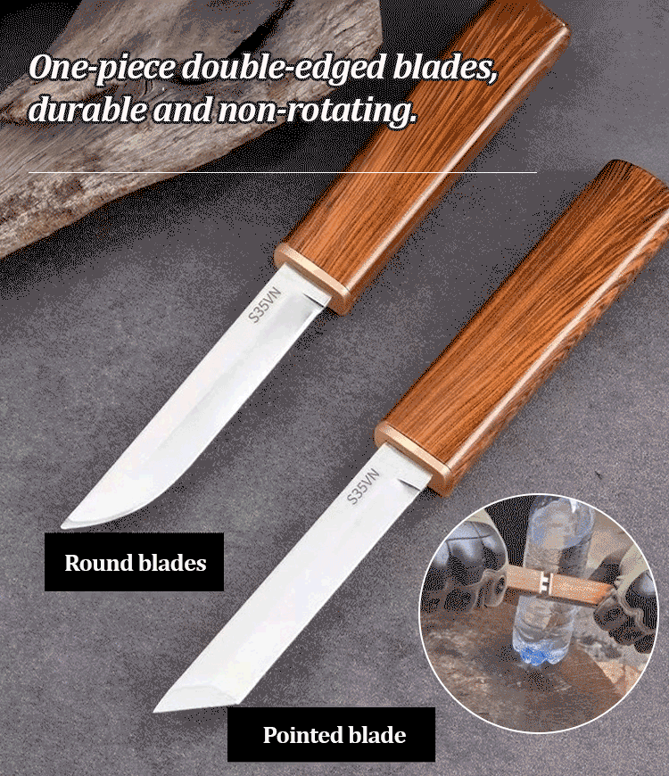 Dragon Phoenix Double Edged Kitchen Knife