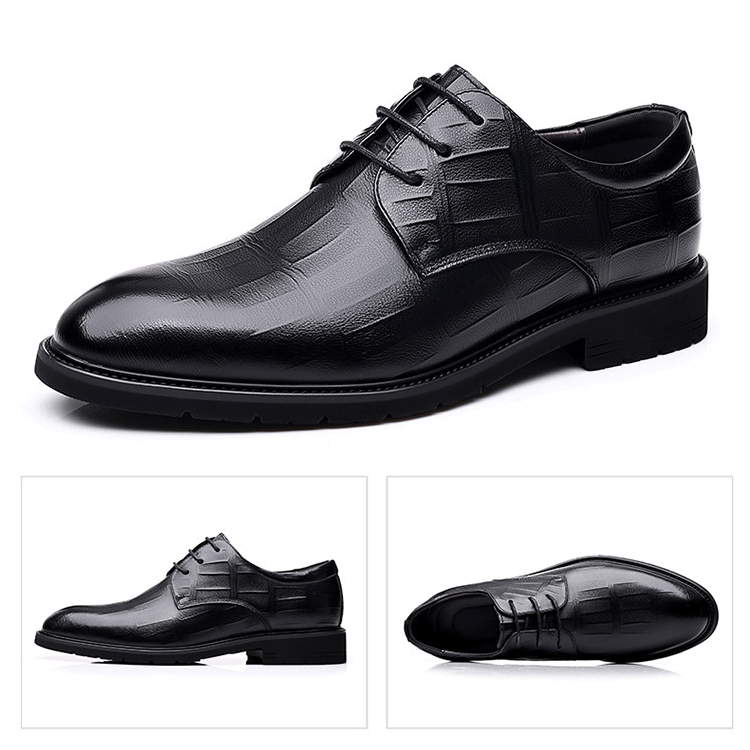 내마모 은은한 무늬 영국 스타일 캐주얼 가죽 신발