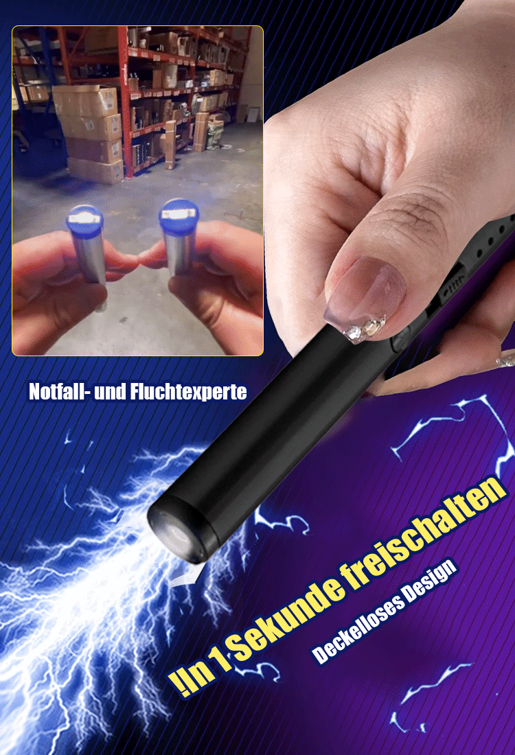 Deutsche Sicherheitsfirma Kugelschreiber-Taschenlampe