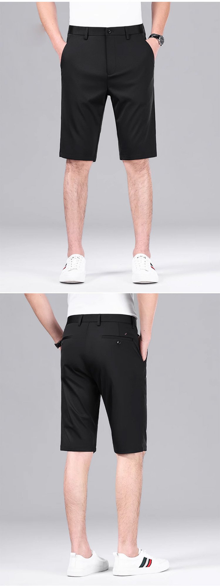 動きやすいストレッチ素材ハーフパンツ