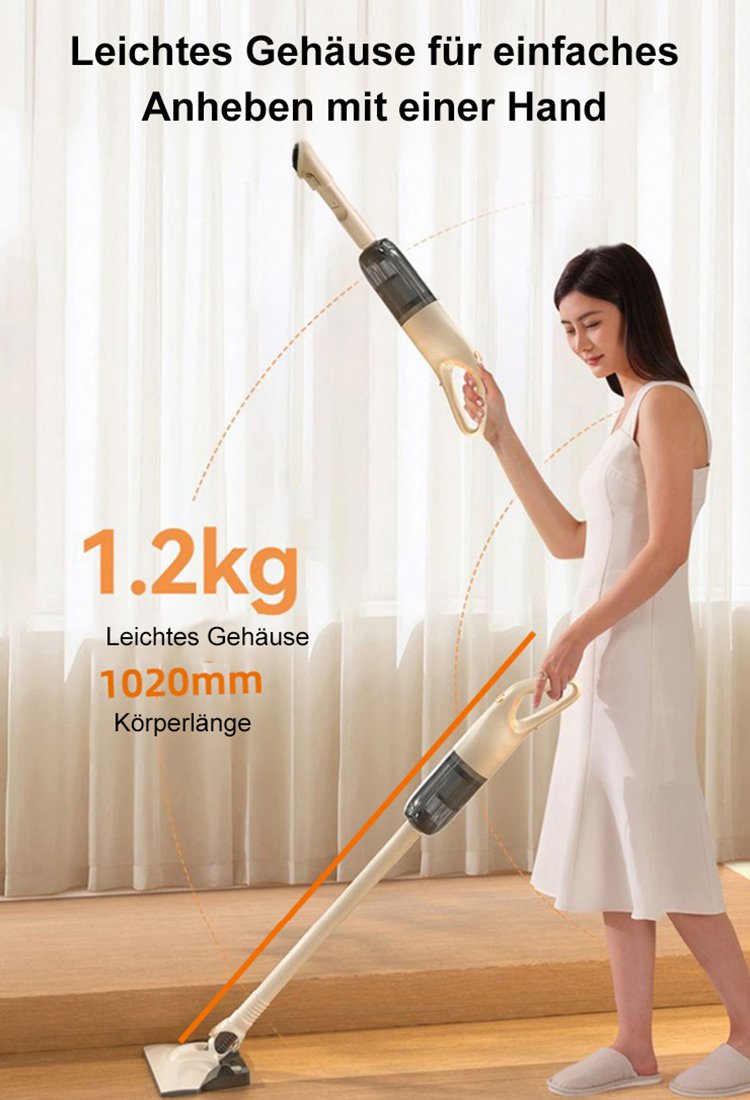 【Kabelloser Saug- und Wischroboter】Starke Saugkraft für Milbenentfernung und Bodenreinigung